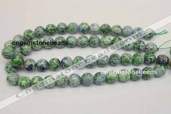 CRF48 15.5 inches 16mm round dyed rain flower stone beads wholesale