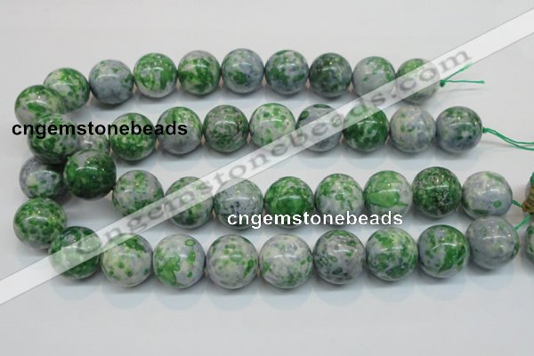 CRF49 15.5 inches 18mm round dyed rain flower stone beads wholesale