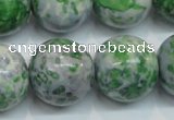 CRF50 15.5 inches 20mm round dyed rain flower stone beads wholesale