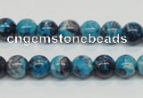 CRF57 15.5 inches 8mm round dyed rain flower stone beads wholesale