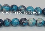 CRF58 15.5 inches 10mm round dyed rain flower stone beads wholesale