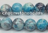 CRF60 15.5 inches 14mm round dyed rain flower stone beads wholesale