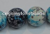 CRF63 15.5 inches 20mm round dyed rain flower stone beads wholesale