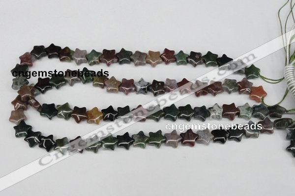 CRG03 15.5 inches 12*12mm star Indian agate gemstone beads wholesale