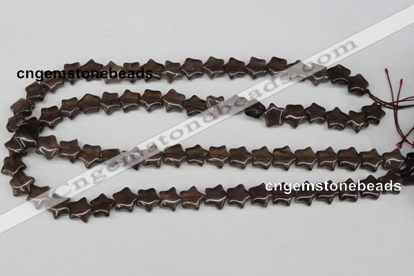 CRG05 15.5 inches 12*12mm star smoky quartz gemstone beads wholesale