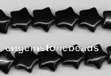 CRG07 15.5 inches 12*12mm star black agate gemstone beads wholesale