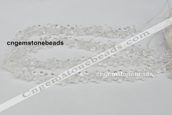 CRG14 15.5 inches 16*16mm star white crystal gemstone beads