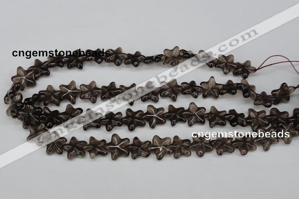 CRG16 15.5 inches 16*16mm star smoky quartz gemstone beads