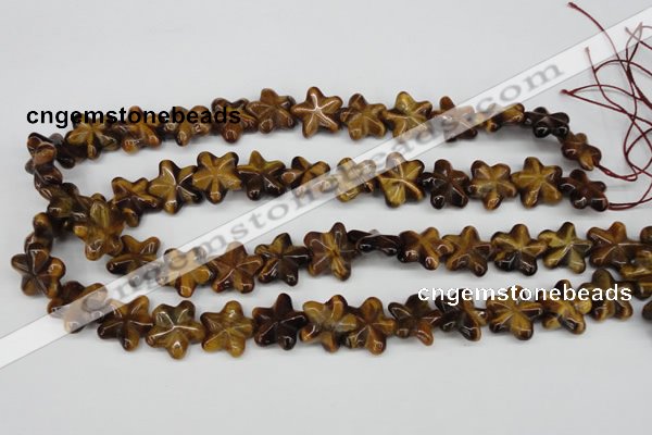 CRG18 15.5 inches 16*16mm star tiger eye gemstone beads wholesale