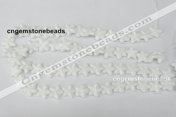 CRG20 15.5 inches 16*16mm star white agate gemstone beads wholesale