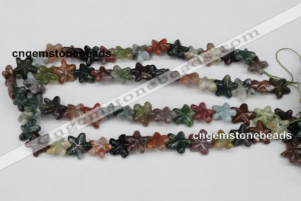 CRG24 15.5 inches 16*16mm star Indian agate gemstone beads wholesale