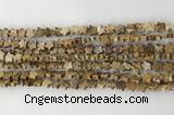 CRG33 15.5 inches 6mm flat star picture jasper beads wholesale