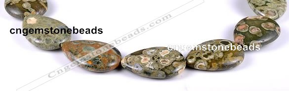 CRH04 flat teardrop natural rhyolite different sizes beads