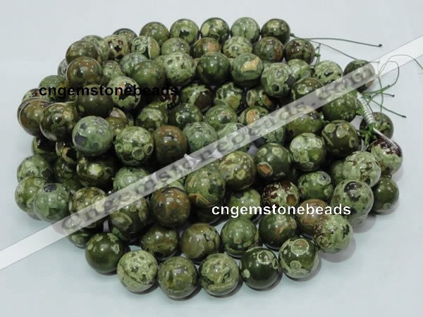 CRH102 15.5 inches 18mm round rhyolite beads wholesale