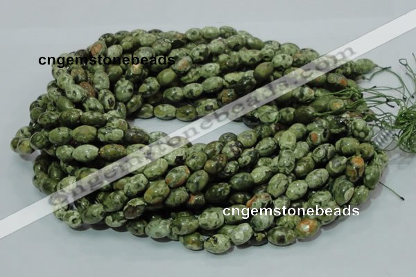 CRH104 15.5 inches 8*12mm rice rhyolite beads wholesale