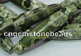 CRH107 15.5 inches 10*50mm rice rhyolite beads wholesale