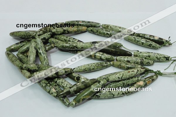 CRH107 15.5 inches 10*50mm rice rhyolite beads wholesale