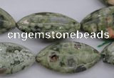 CRH140 15.5 inches 15*30mm marquise rhyolite gemstone beads