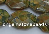 CRH152 15.5 inches 20*25mm - 22*30mm faceted freeform rhyolite beads