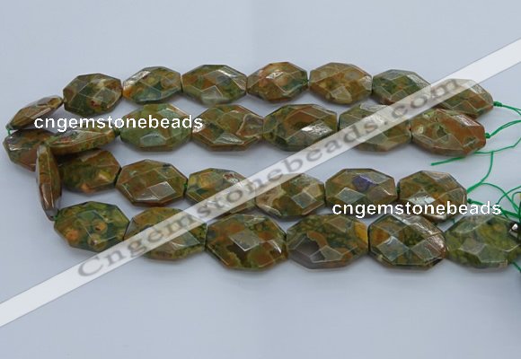 CRH152 15.5 inches 20*25mm - 22*30mm faceted freeform rhyolite beads