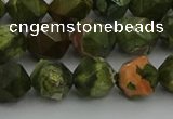 CRH163 15.5 inches 10mm faceted nuggets rhyolite gemstone beads