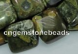 CRH19 15.5 inches 20*20mm square rhyolite beads wholesale