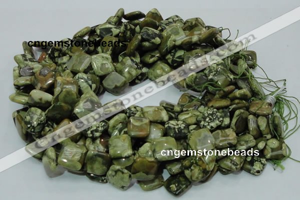 CRH21 15.5 inches 15*15mm rhombic rhyolite beads wholesale