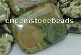 CRH29 15.5 inches 30*40mm rectangle rhyolite beads wholesale