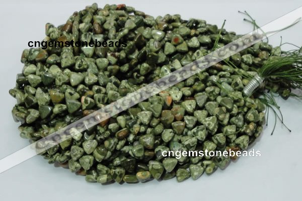 CRH30 15.5 inches 10*10mm triangle rhyolite beads wholesale