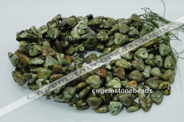 CRH31 15.5 inches 12*12mm triangle rhyolite beads wholesale