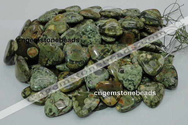 CRH34 15.5 inches 30*30mm triangle rhyolite beads wholesale