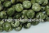 CRH35 15.5 inches 10mm flat round rhyolite beads wholesale