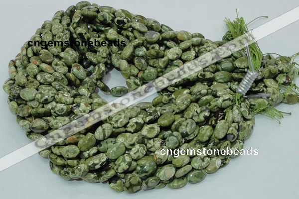 CRH42 15.5 inches 8*12mm oval rhyolite beads wholesale