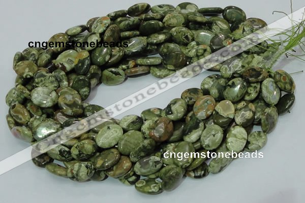 CRH45 15.5 inches 14*18mm oval rhyolite beads wholesale