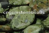 CRH46 15.5 inches 15*30mm oval rhyolite beads wholesale