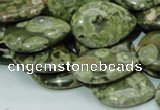 CRH48 15.5 inches 18*25mm flat teardrop rhyolite beads wholesale