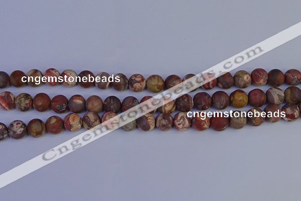 CRH512 15.5 inches 8mm round matte rhyolite gemstone beads