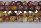 CRH518 15.5 inches 4mm faceted round rhyolite gemstone beads