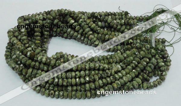 CRH52 15.5 inches 5*8mm faceted rondelle rhyolite beads wholesale