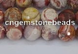 CRH520 15.5 inches 8mm faceted round rhyolite gemstone beads