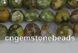 CRH527 15.5 inches 6mm faceted round rhyolite beads wholesale