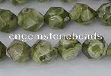 CRH536 15.5 inches 8mm faceted nuggets rhyolite gemstone beads