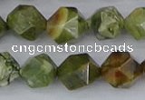 CRH544 15.5 inches 12mm faceted nuggets rhyolite beads wholesale