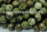 CRH57 15.5 inches 10mm faceted round rhyolite beads wholesale