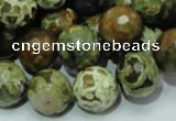 CRH59 15.5 inches 16mm faceted round rhyolite beads wholesale