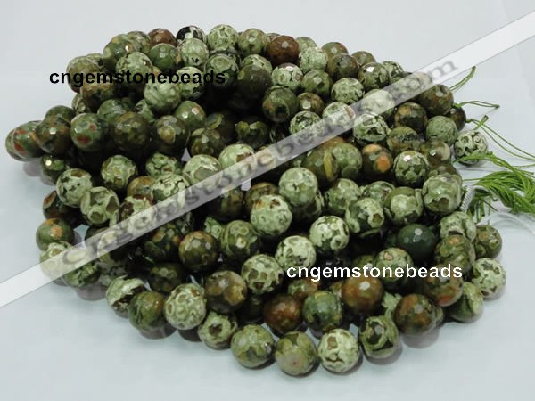 CRH60 15.5 inches 18mm faceted round rhyolite beads wholesale