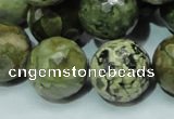 CRH61 15.5 inches 20mm faceted round rhyolite beads wholesale