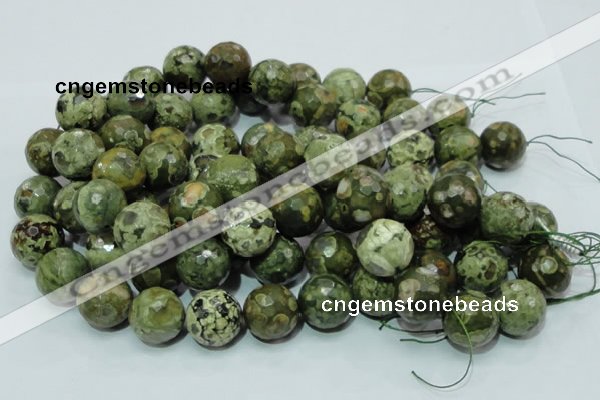 CRH61 15.5 inches 20mm faceted round rhyolite beads wholesale