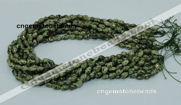 CRH62 15.5 inches 6*8mm faceted teardrop rhyolite beads wholesale