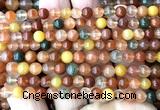 CRH621 15 inches 6mm round red rabbit hair quartz beads wholesale